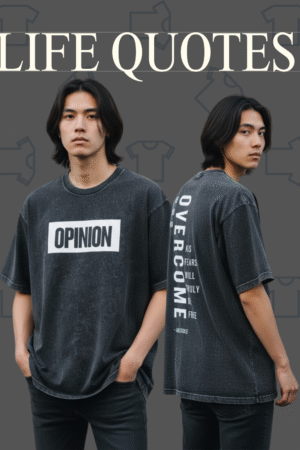 Life Quotes Acidwash Oversized Tshirt