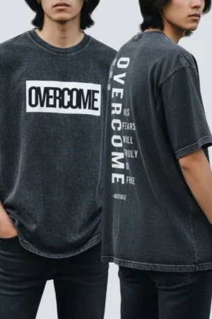 Life Quotes Acidwash Oversized Tshirt