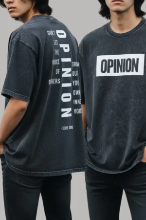 Life Quotes Acidwash Oversized Tshirt