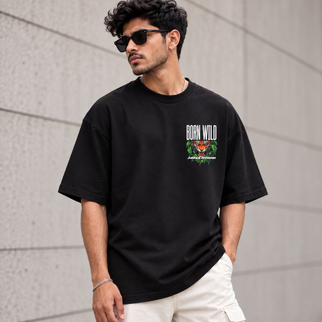 Born Tiger Boxy Fit Tshirt - Image 2